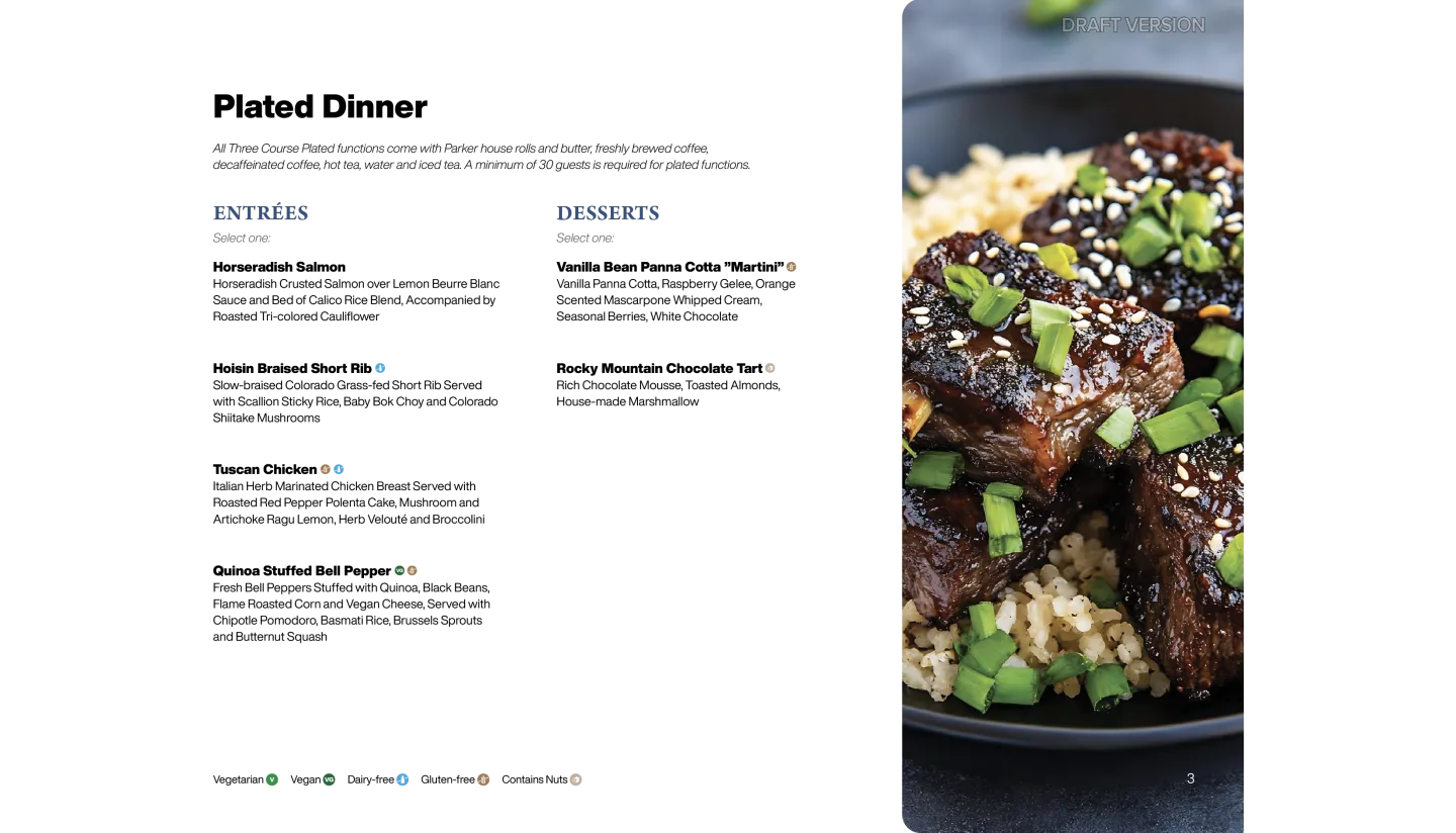 Plated Dinner 